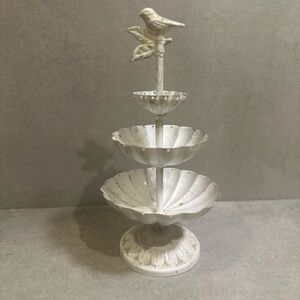 Vintage White Tiered Serving Tray